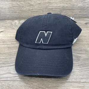 New Balance Black Classic N Logo Baseball Cap Hat LAH51005 BKPP00